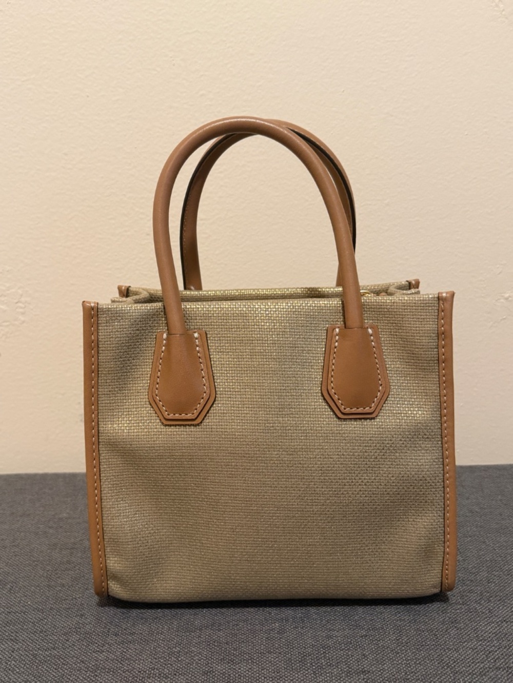 Michael Kors Mercer XS Mini Tote Crossbody – Metallic Gold - Picture 3 of 12